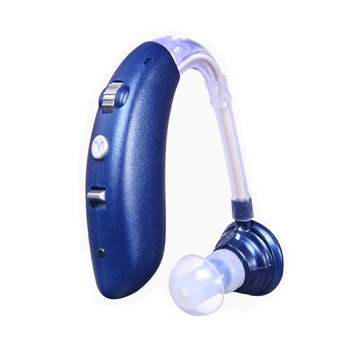 1 шт. перезаряжаемые беспроводные, небольшие, Bluetooth цифровые слуховые аппараты звуковые усилители беспроводные слуховые аппараты для глухих пожилых людей - Цвет: Синий
