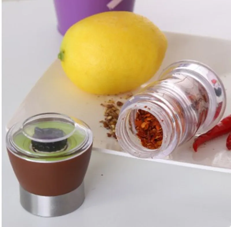Manual salt pepper mill grinder seasoning bottle spice grinding containers adjustable shakers 1PC