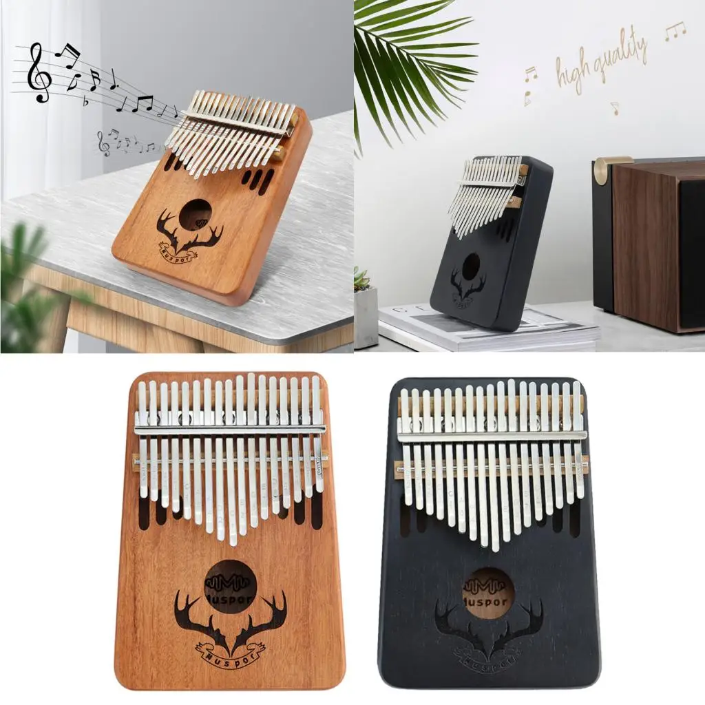Portable Mahogany 17-Key Kalimba Finger Thumb Piano for Music Lover Party Musical Instruments Percussion Instruments