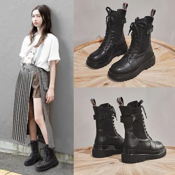 

Martin boots women's British style summer autumn 2020 new Korean version of medium and short boots fashion ins cool