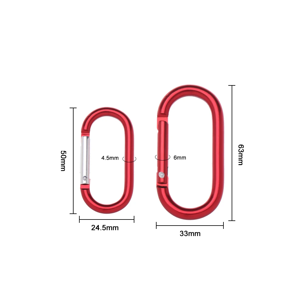 2 шт. алюминиевый сплав с Покрытием Ворота овальное кольцо карабины Пружинные пряжки сумки Зажимы кошельки пусковой крючок оснастки бутылки крючки