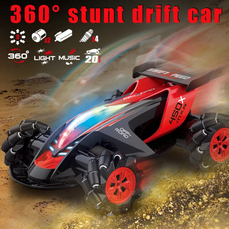 Cheap Price of  New 4WD Off-road RC Car Toy 1/10 Stunt Tire Drift 360 Degree Spin Racing Vehicle Gift LMH66