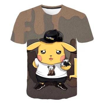 

Popular movie detective Pokemon-pika T Shirt 3D cute girl PIKACHU Kids T-Shirts baby boys clothes T Shirts camisetas tops
