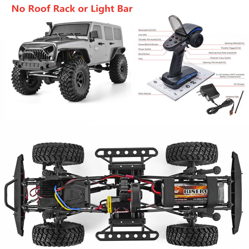 RGT RC Гусеничный 1:10 масштаб 4wd RC автомобиль внедорожник Грузовик RC Rock Cruiser EX86100 хобби гусеничный RTR 4x4 Водонепроницаемый RC игрушки - Цвет: Белый