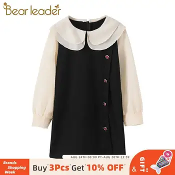 

Bear Leader Children's Casual Fashion Style Clothes Autumn Thin Patchwork Princess Dress for Teenagers Girls Straight Costumes