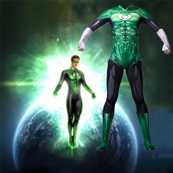 

Super Hero Cosplay Movie Green Lantern Cosplay Costumes Purim Carnival Bodysuit Adult kid jumpsuit Clothing