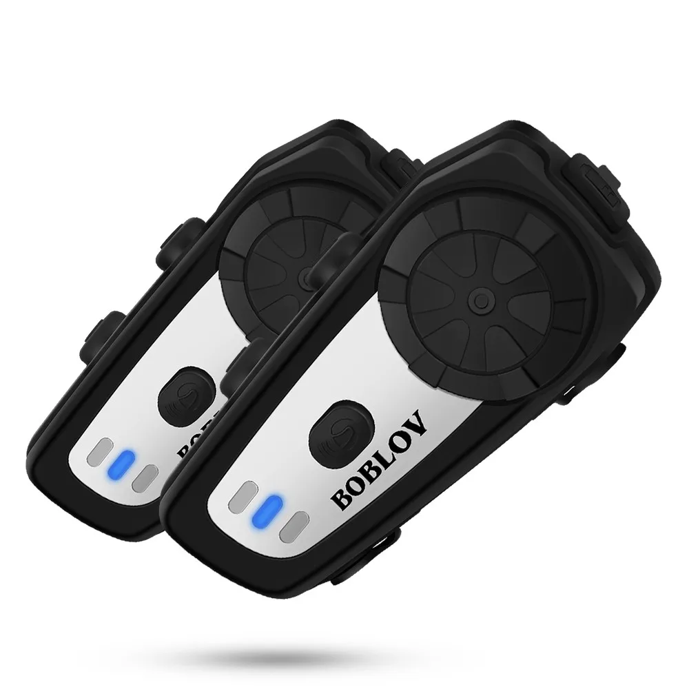 2 шт. BOBLOV M6 мотоциклетный шлем домофон гарнитура Handsfree Moto Bluetooth беспроводной водонепроницаемый домофон для всадника и пассажиров