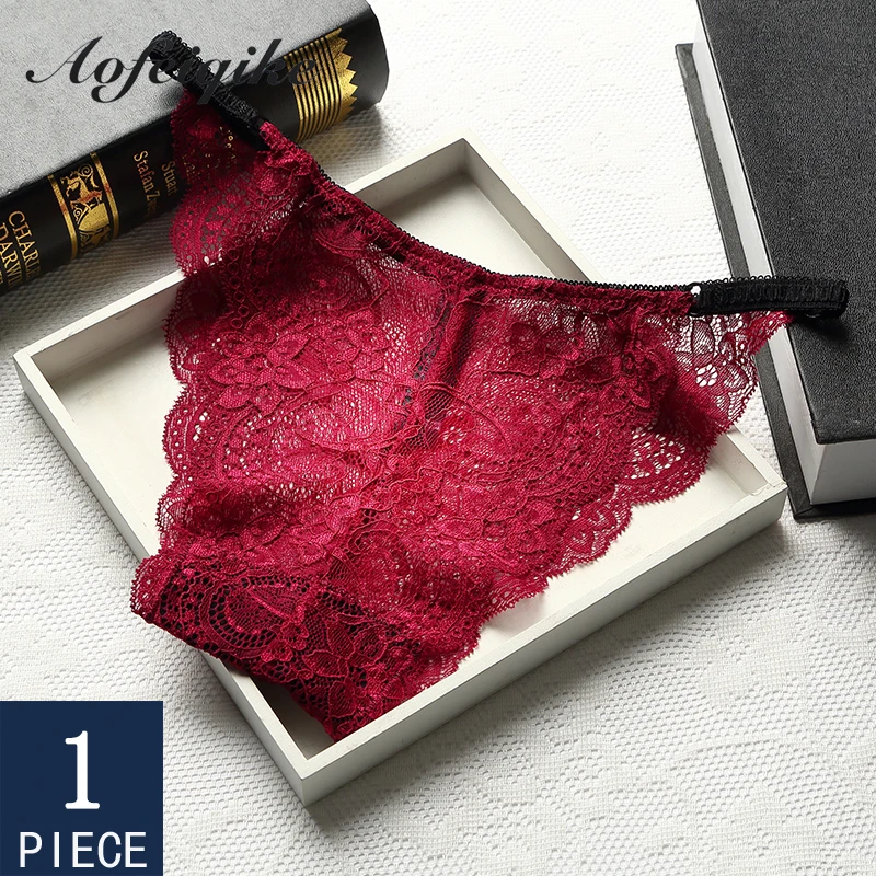 

Underwear Women Briefs Sexy Lace Panties Lingerie Low Waist Lady Transparent Lingerie 1 Piece Panties Woman Underwear 14 Colors