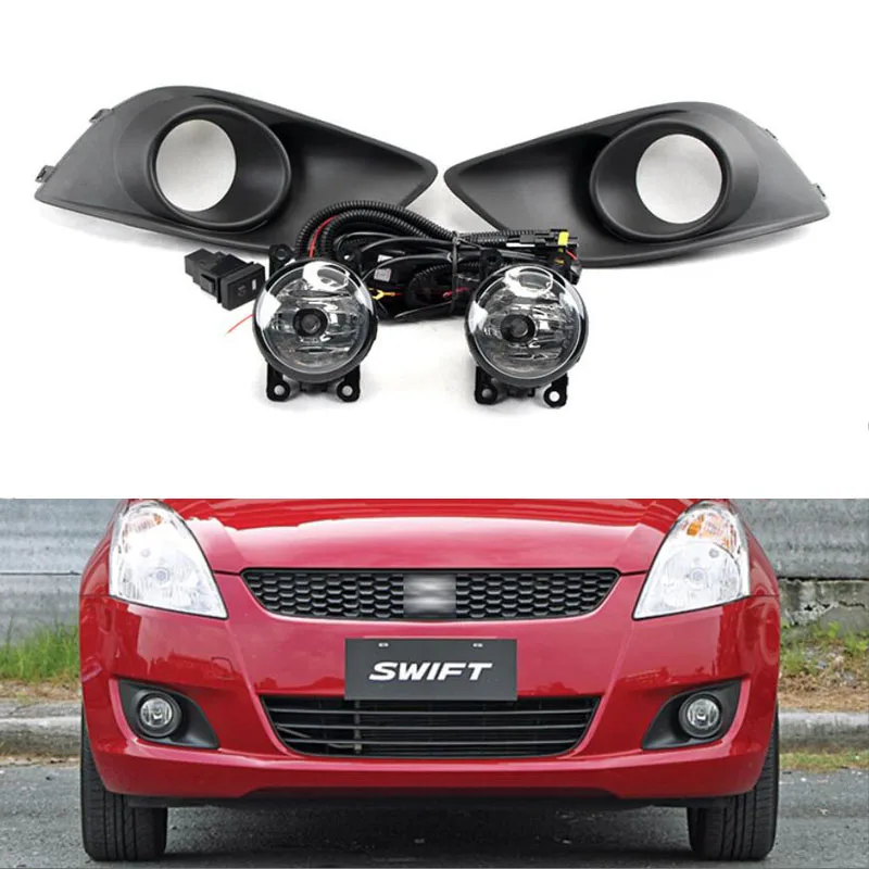 Комплект противотуманных фар для Suzuki Swift HATCHBACK 2011- 12V 55W желтый передний бампер галогенная фара лампа с проводом