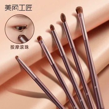 

5 Animal Fur Horse Hair Eye Brush Suit Eye Shadow Brush Portable Makeup Brush Set