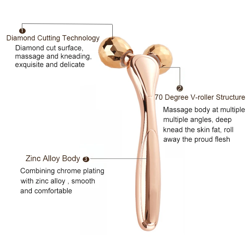 3D роликовый массажер для похудения лица Инструменты для ухода за кожей лица тонкий расслабляющий массаж тела ручной y-образный инструмент для удаления морщин инструмент для подтяжки лица
