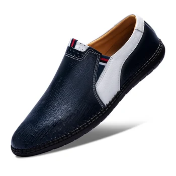 

New first layer cowhide casual leather shoes fashion business men's leather shoes luxury brand men's shoes