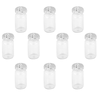 

10pcs Mini Vials Empty Glass Bottles Pendant Charms transparent