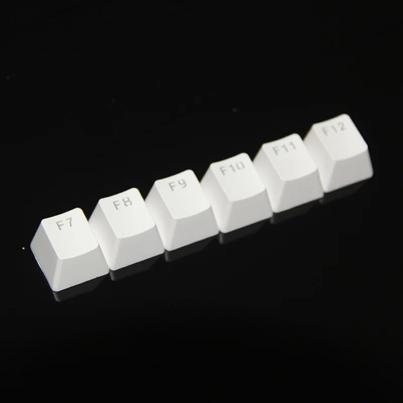 Keycap New For Mechanical Keyboard DIY Keypad Customize Repaire Replacement F1-F12 12pcs/Lot White Black 1U