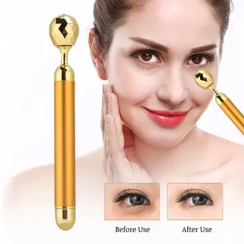 

Jade Roller Face Roller Vibration Massager Tighten Lifting Face Slimming Anti-Wrinkle Massage Instrument Gold Facial Care Tools
