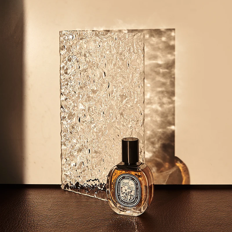 water ripple shadow plate Background Props photography Acrylic thin transparent wave effect Perfume Cosmetics photograph props