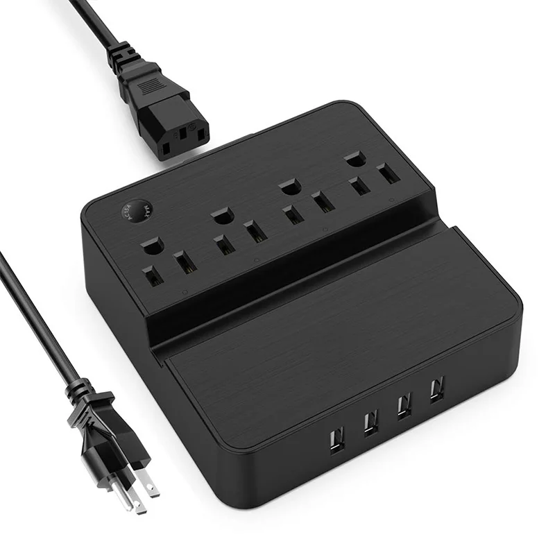 Мощность полосы Стабилизатор напряжения с Порты USB 4 розетки 5 футов Шнур