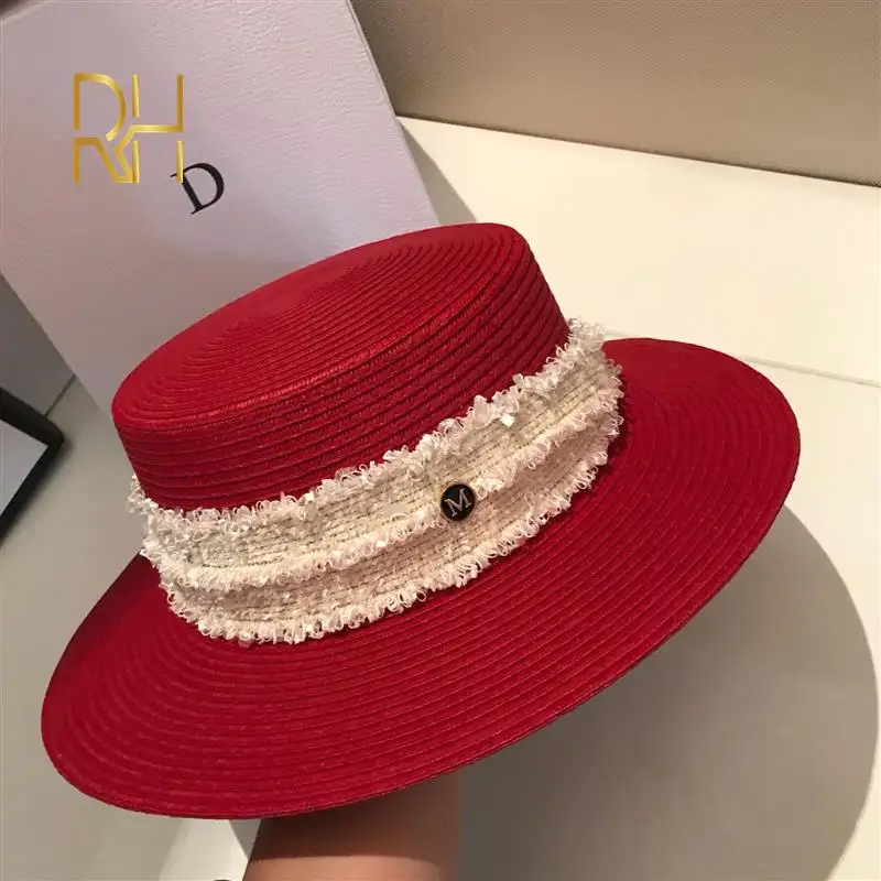 Luxury Brand Women And Ladies Straw Sun 