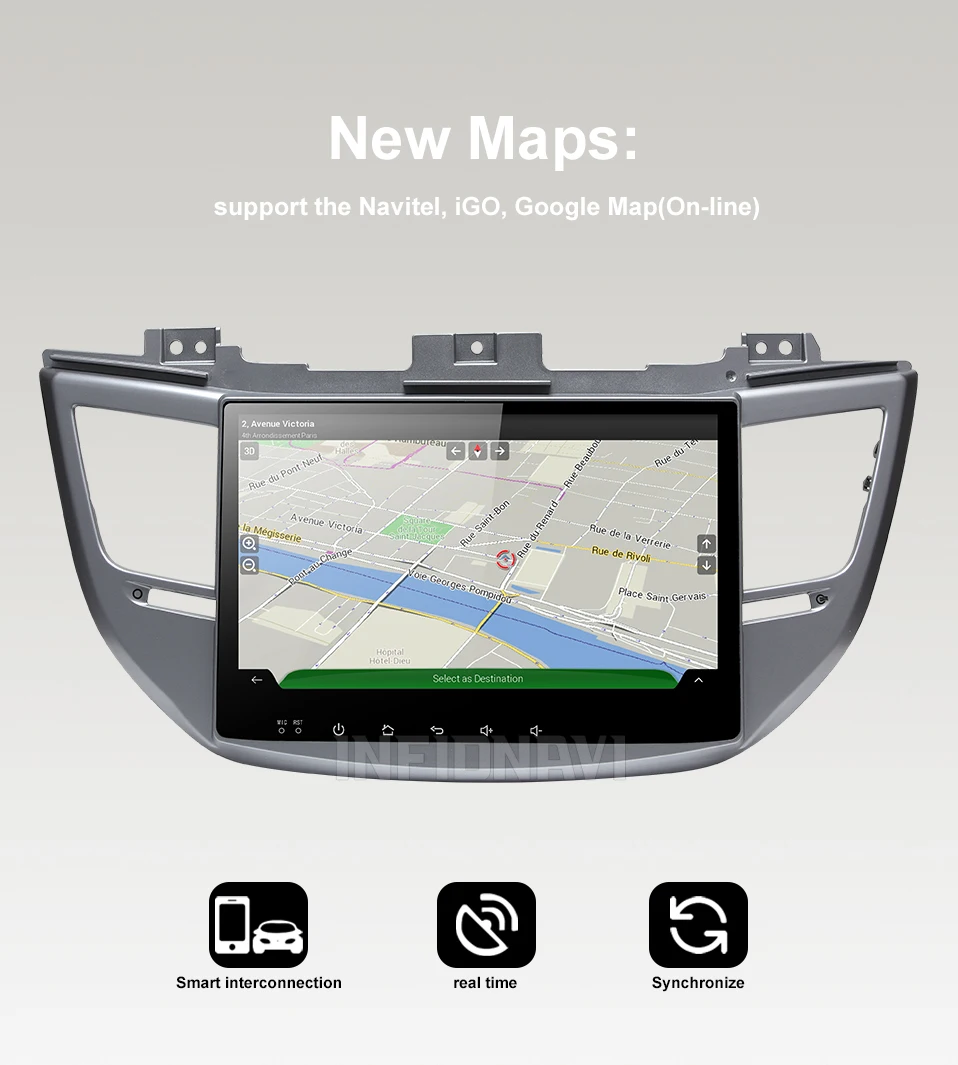 4G ram 32G android 9,0 автомобильный dvd для hyundai Tucson/ix35 gps навигация Радио Видео Стерео мультимедийный плеер ips экран
