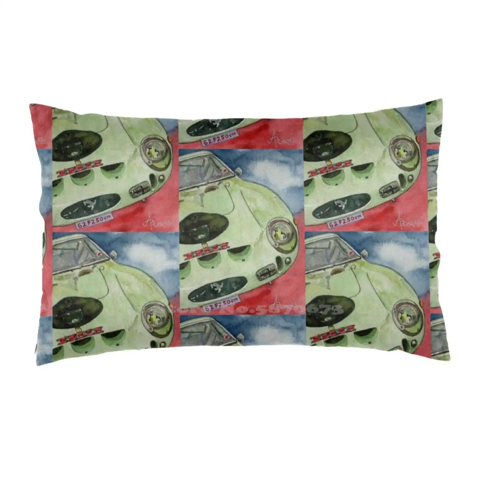 1962 Ferrari 250 Gto Fashion Bed Federa Federa Verde Trasporto Auto Da Corsa Gto Automotive Car Painting Acquerello