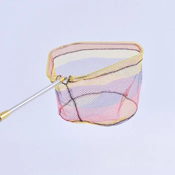 

Detachable Fishing Landing Hand Net Folding Triangle Stainless Steel Frame Mesh Net Fish Brail Net Head Fishing Hand Net Head