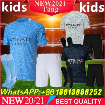 

kids Thai quality 20/21 FC manchester boys home soccer jersey city STERLING KUN AGUERO DEBRUYNE G. JESUS child football shirt