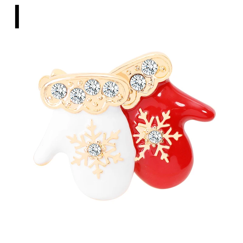 4/5/9pcs Christmas Series Brooch Pins Christmas Tree Snowman Snowflake Santa Bell Xmas Element Badges For Bag Clothing Decorations Gifts