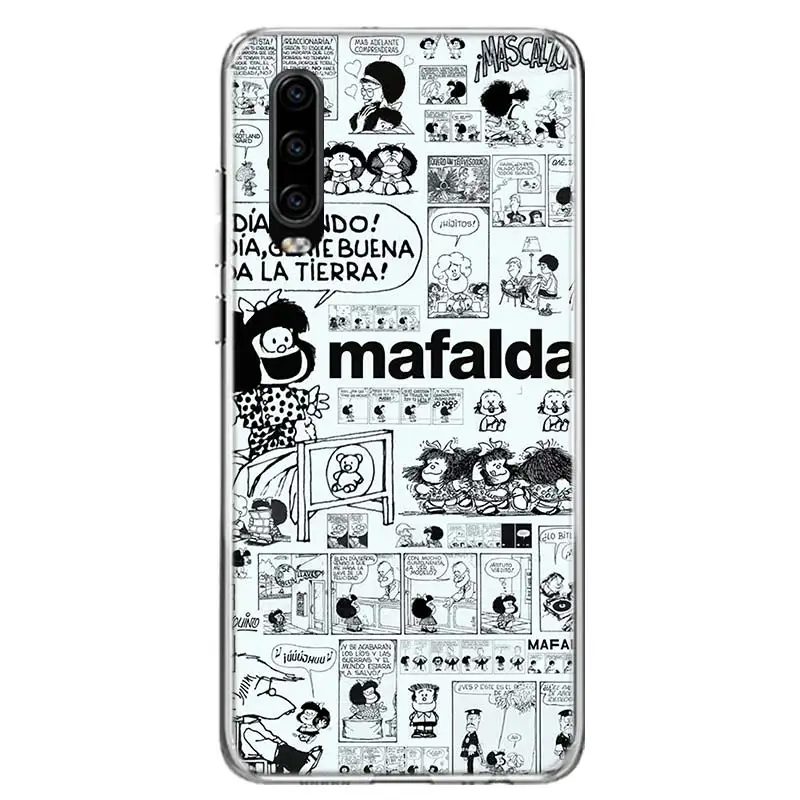 Mafalda Phone Case For Huawei P50 Pro P40 P30 Lite P20 P10 Coque Mate 10 Lite 20 30 Pro 40 Cover Capa Shell