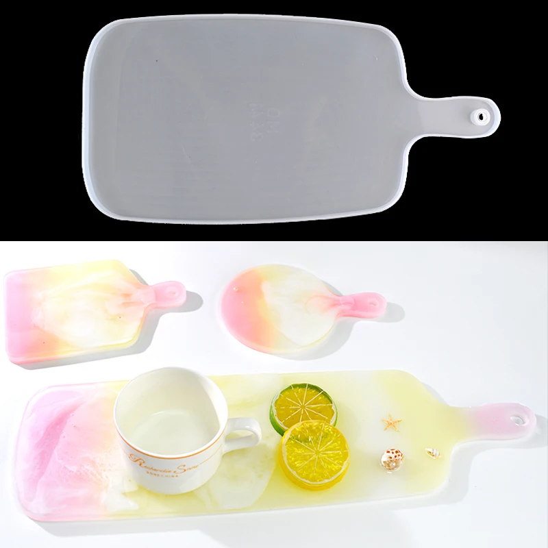 Mixture Tea Fruit Resine Tray Mold Rolling Plateau Coaster Onderzetters Posavasos Silicone Molds For Epoxy Resin Art Craft