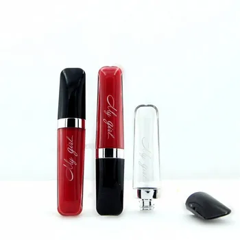 

Lip glaze tube lip oil empty tube 4ml black cover curved transparent lip glaze tube spot lip gloss packaging material wholesale