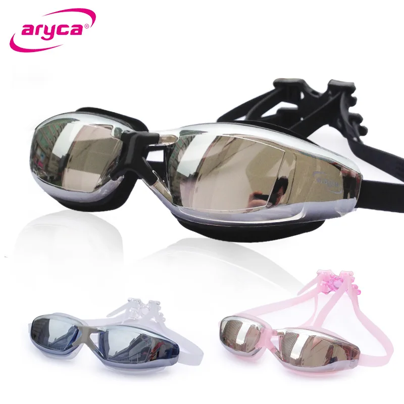 

Glasses Jia Aryca Large Frame Swimming Goggles Waterproof Anti-fog High-definition Adult Men And Women Myopia Electroplated Swim