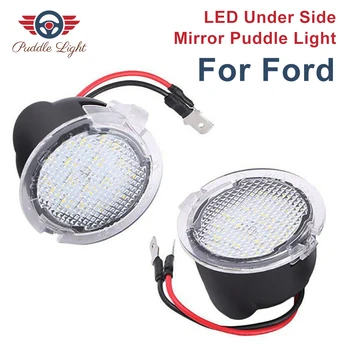 

2Pcs LED Under Side Mirror Puddle Light for Ford Edge Fusion Flex Explorer Mondeo Taurus F-150 Expedition S-Max Everest Range T6