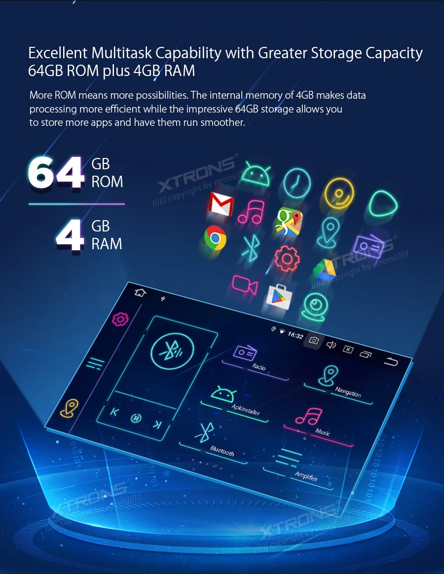 Discount XTRONS 7" Android 9.0 Octa Core 4G RAM 64G ROM GPS navigation Car Multimedia system Plug & Play Design Fit for Audi A3 8P S3 8P 8