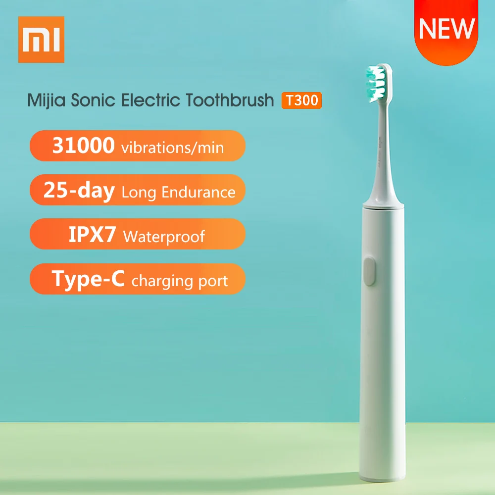 Электрическая зубная щетка Xiaomi Mijia Sonic T300 USB ультразвуковая Водонепроницаемая