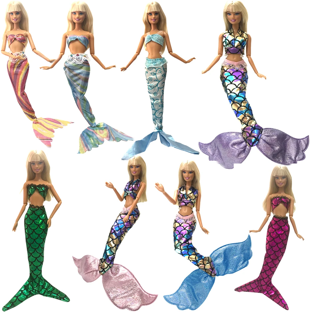 NK 1 Pcs Doll Mermaid Tail Dress Fashion Cosplay Outfit Similar Fairy Tale Party 