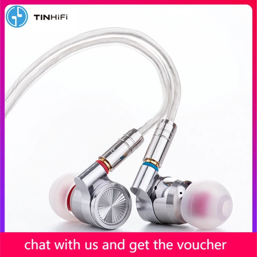 TIN HIFI T4 10mm CNT Carbon Nanotube Dynamic Driver In Ear Earphone Monitor IEM Bass DJ Metal Headset MMCX Cable TINHIFI T3 T2