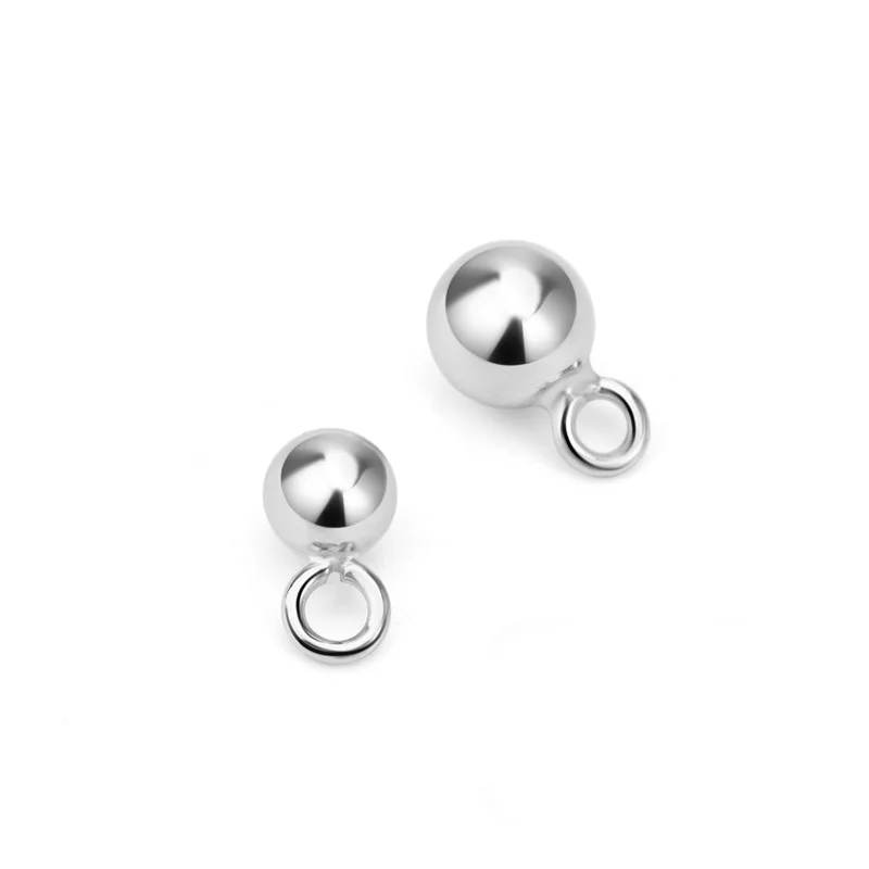 Круглые бусины шармы из серебра 925 пробы под розовое золото 4 мм 5 2 шт.|diy accessories|beads