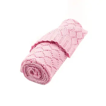 

TNewborn Baby Soft Warm Blankets Bedding Hollow Design Sleeping Swaddle Comfort Stroller Wrap
