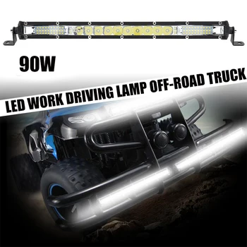 

15 " 90W LED Light Bar Off-Road Combo Work Lamp 12V DC Bar Spotlight Flood Lamp Work Driving Lamp Car Truck