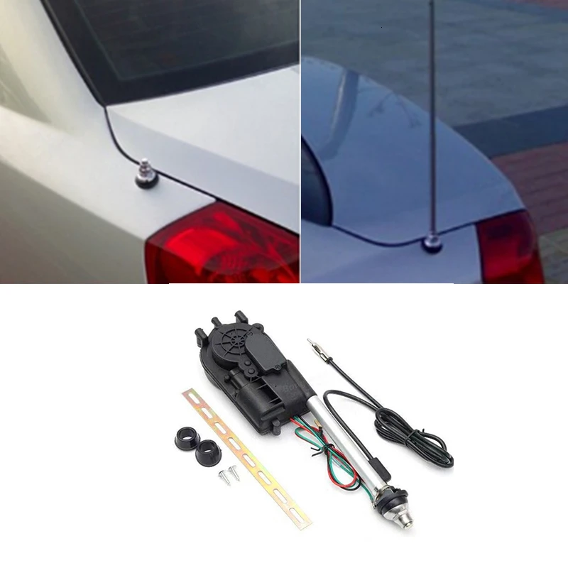 Universal Car Auto SUV AM FM Radio Electric Power Automatic Antenna Aerial Kit 12V Exterior Vehicle Aerials Pro Auto Replacement