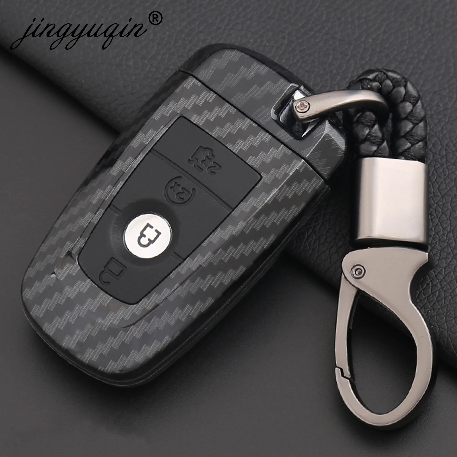 Custodia-portachiavi-in-fibra-di-carbonio-con-copertura-in-Silicone-per-Ford-Fusion-Mondeo-Mustang-Explorer.jpg Custodia portachiavi in fibra di carbonio con copertura in Silicone per Ford Fusion Mondeo Mustang Explorer Edge 2015 2016 2017 2018 Fob Shell - Custodia portachiavi in fibra di carbonio con copertura in Silicone per Ford Fusion Mondeo Mustang