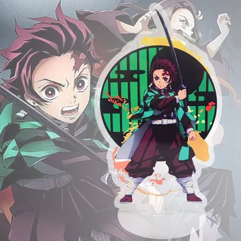 

10 cm Anime Demon Slayer Kimetsu no Yaiba Double-side Acrylic Stand Figures Kamado Tanjirou Nezuko Models Desk Decor