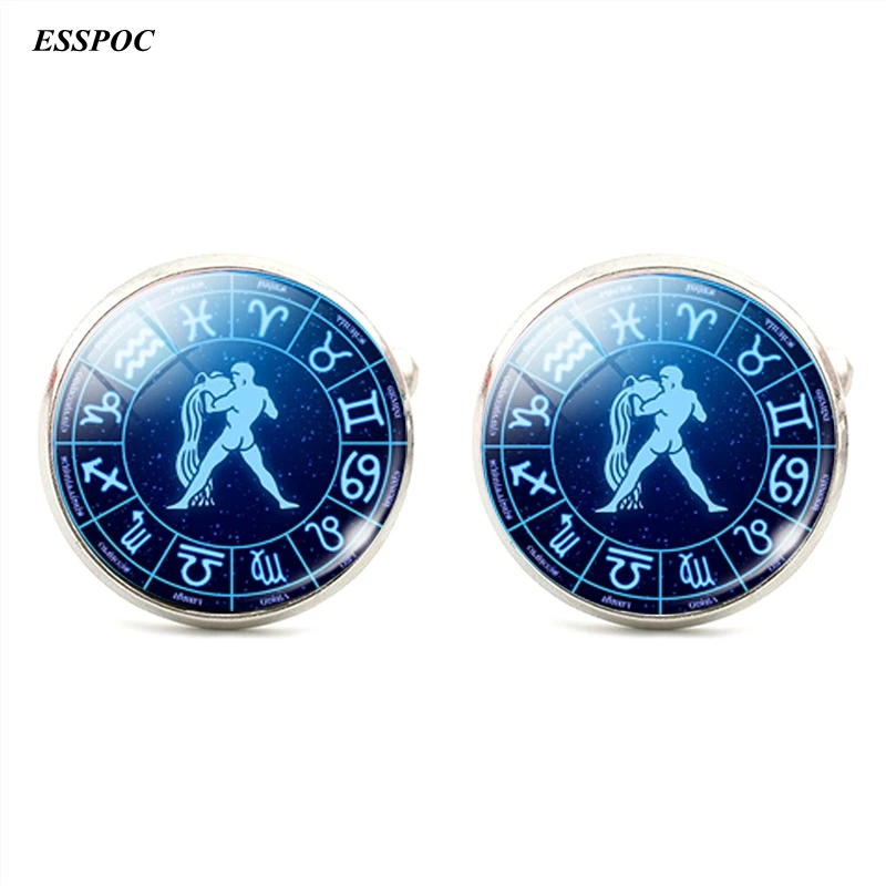 Манжета со знаками Зодиака для мужчин 12 знаков зодиака|cuff links for men|cuff linkscabochon cufflinks