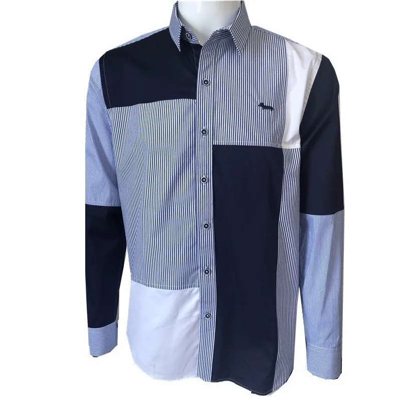 Мужская модная повседневная однотонное с длинным рукавом, рубашка, приталенная, мужская, деловая рубашка Eden Park, брендовая мужская одежда, EP176 - Цвет: 280 Navy