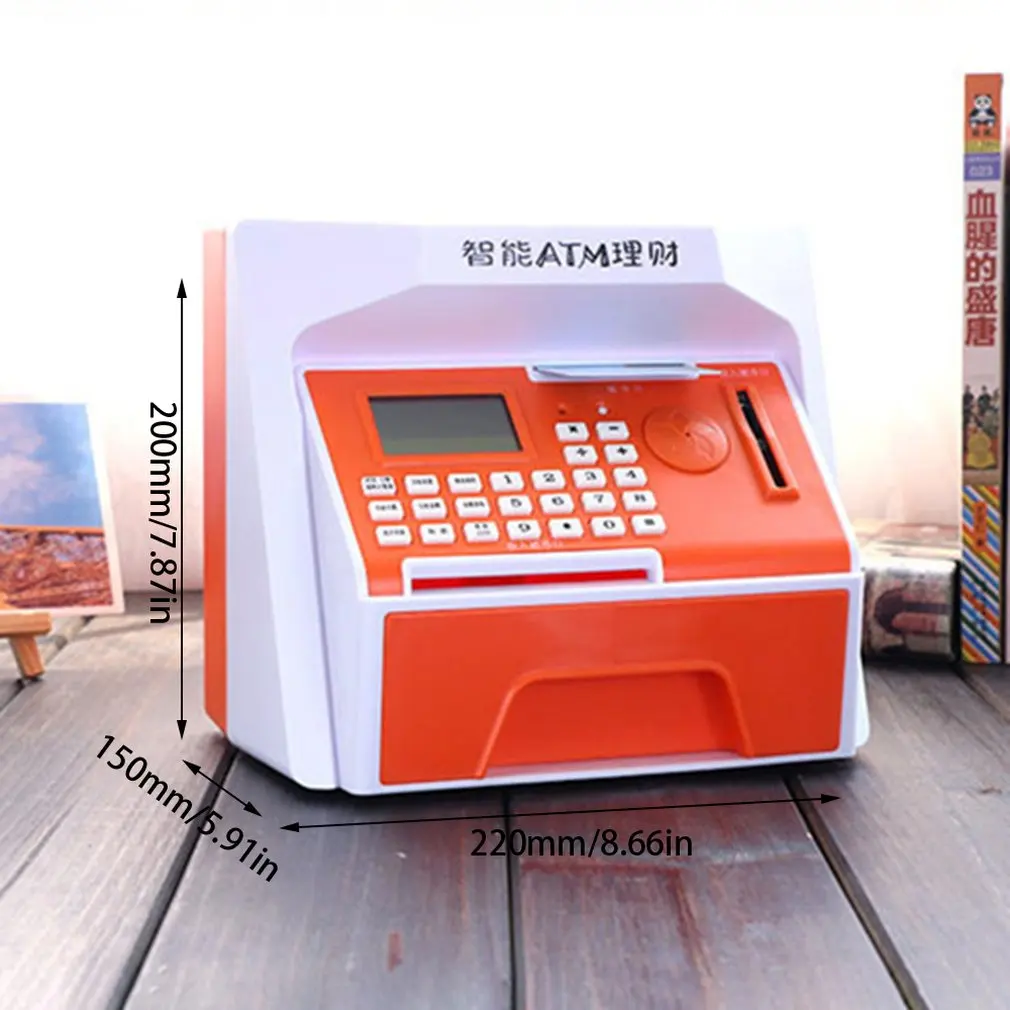 Электрический мультфильм большой симулятор ATM пароль депозит и вывод машина копилка банка для хранения
