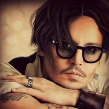 Стильные очки с изображением Джони Депп, маленькие мужские Ретро винтажные очки по рецепту, женские оптические очки с оправой, прозрачные линзы, очки для глаз