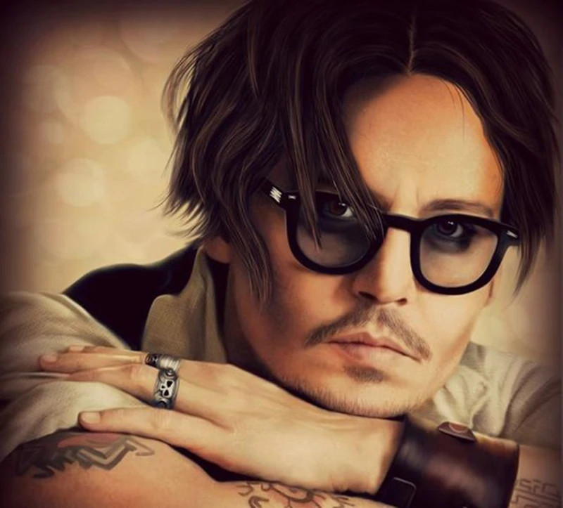 

Johnny Depp Style Glasses Small Men Retro Vintage Prescription Glasses Women Optical Spectacle Frame Clear lens Eye Glasses