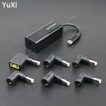 

YuXi 65W Power Adapter DC to Type C Converter Laptop Power Jack Connector DC Plug Female to USB C Charger for Macbook Lenovo Hp