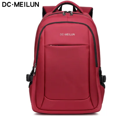 Красный Dc · MeiLun, usb зарядка, рюкзак для мужчин, 15,6 дюймов, сумки для ноутбука, мужские бизнес-сумки, Оксфорд, водонепроницаемый, для путешествий, рюкзак, унисекс, сумка - Цвет: Красный