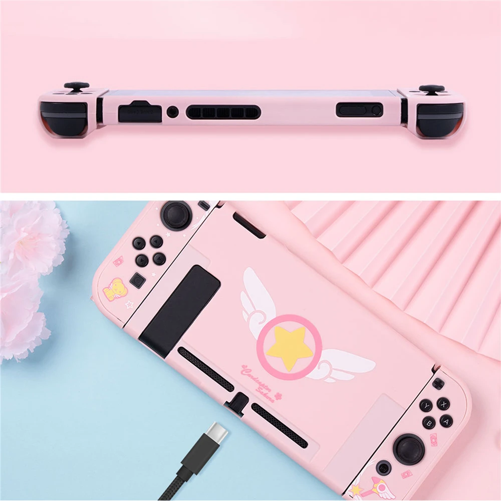 Joy-Con чехол Kawaii Cat розовый защитный корпус крышка Набор для Nintendo переключатель игровой консоли запасные части
